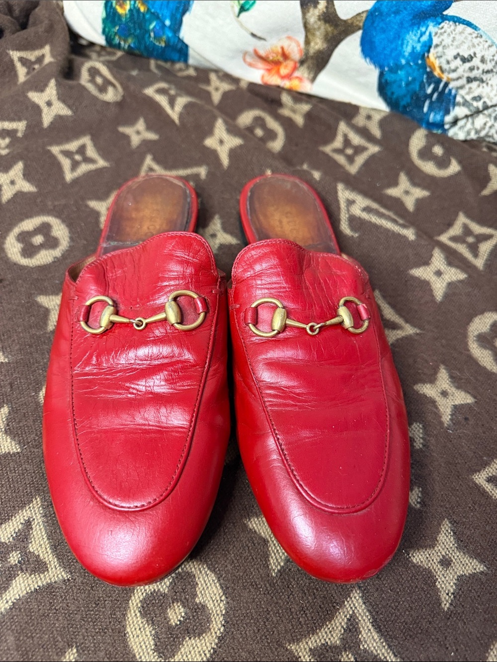 GUCCI WOMEN'S LOAFERS PRINCETOWN RED